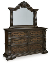 Load image into Gallery viewer, Maylee King Upholstered Bed with Mirrored Dresser, Chest and 2 Nightstands
