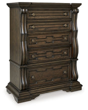 Load image into Gallery viewer, Maylee King Upholstered Bed with Mirrored Dresser, Chest and 2 Nightstands
