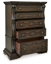 Load image into Gallery viewer, Maylee King Upholstered Bed with Mirrored Dresser, Chest and 2 Nightstands
