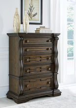 Load image into Gallery viewer, Maylee King Upholstered Bed with Mirrored Dresser, Chest and 2 Nightstands
