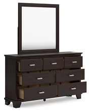 Load image into Gallery viewer, Covetown Twin Panel Bed with Mirrored Dresser, Chest and Nightstand
