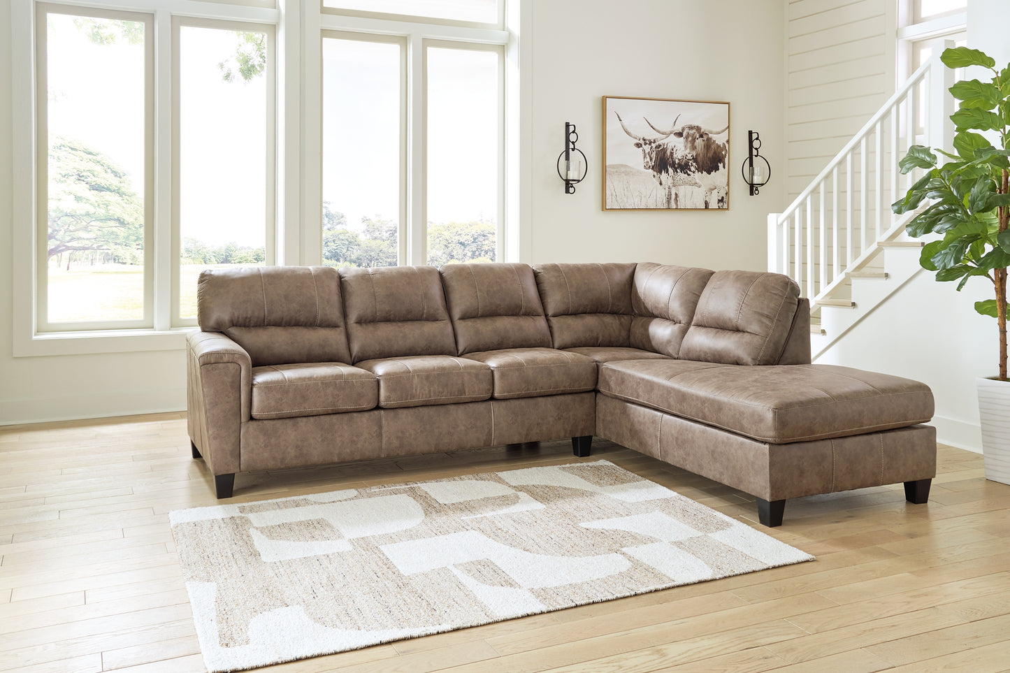 Navi 2-Piece Sectional with Ottoman