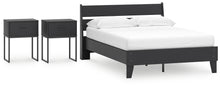 Load image into Gallery viewer, Socalle Full Panel Platform Bed with 2 Nightstands
