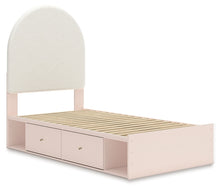 Load image into Gallery viewer, Wistenpine Twin Upholstered Panel Bed with Storage
