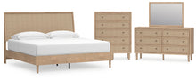 Load image into Gallery viewer, Cielden King Panel Bed with Mirrored Dresser and Chest
