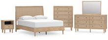 Load image into Gallery viewer, Cielden Queen Panel Bed with Mirrored Dresser, Chest and Nightstand
