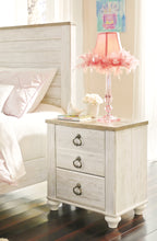 Load image into Gallery viewer, Willowton Twin Panel Headboard with Mirrored Dresser, Chest and 2 Nightstands
