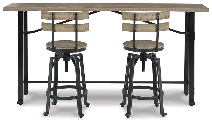 Lesterton Counter Height Dining Table and 2 Barstools