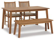 Load image into Gallery viewer, Janiyah Outdoor Dining Table and 2 Chairs and Bench
