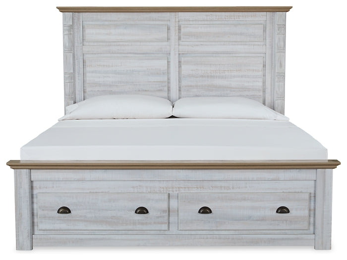 Haven Bay King Panel Storage Bed with Dresser