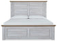 Haven Bay King Panel Bed with Mirrored Dresser and 2 Nightstands