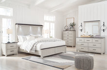 Load image into Gallery viewer, Darborn King Panel Bed with Mirrored Dresser, Chest and 2 Nightstands
