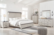 Load image into Gallery viewer, Darborn King Panel Bed with Mirrored Dresser, Chest and 2 Nightstands
